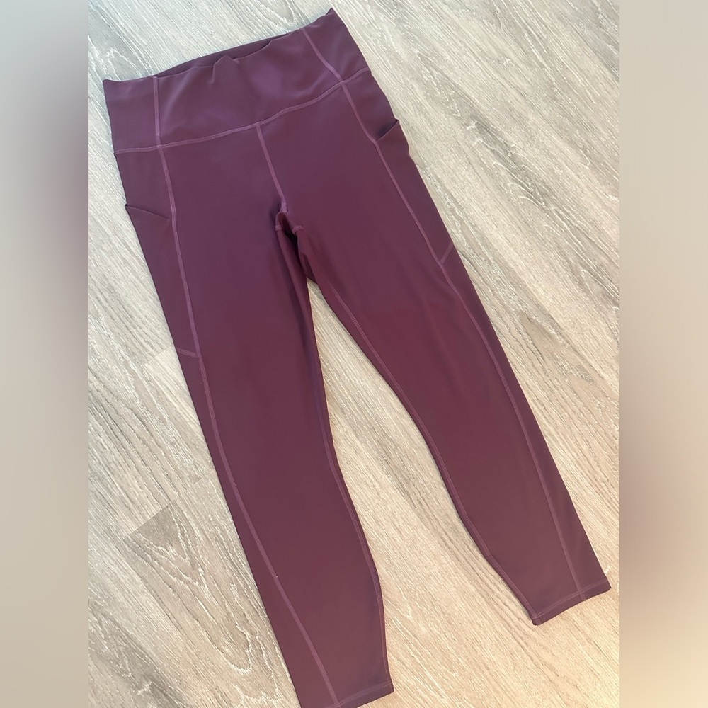 Fabletics Burgundy Full length Legging - Medium